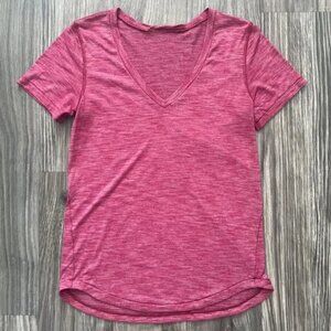 Lululemon What The Sport Tee Athletic Short Sleeve T Shirt Regal Plum Red Size 4
